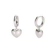 Mabina Orecchini in argento con cuore pendente 563820